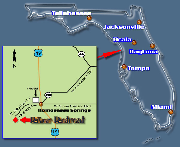 Map of Homosassa Florida Homosassa Boat Ramps